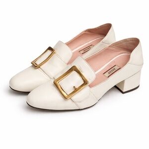 Bally Two-Tone Loafers with Gold Accent